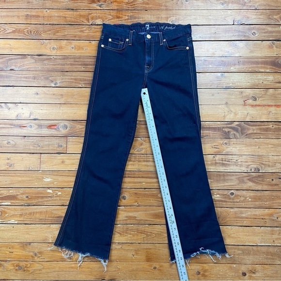7 for all Mankind A pocket bootcut jeans soft ripped bottom leg high rise size28 - Picture 10 of 15
